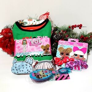 LOL Surprise Joy Sparkle (8) Christmas Pajama & Hair Accessory Bundle